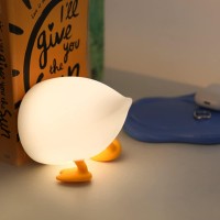 Ipalmay Pp Duck Night Light Adjustable Night Lamp Usb Rechargeable Touch Control Autooff Bedside Sleep Lamp With Lovely Feet