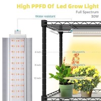 Bstrip Plant Shelf With Grow Light Grow Light Shelf With Cover And Thermometer 6 Tier Plant Stand With Grow Light Greenhouse