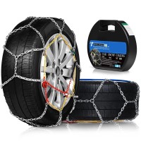 Kn110 Snow Chains For Car Suv Pickup Trucks Car, Universal Adjustable Emergency Portable Snow Tire Chains, Tire Width 215 225 235 245 255 And More