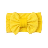 Kewl Fashion Baby Girls Lovely Candy Color Thread Headdress Nylon Bowknot Hair Band (Yellow)