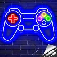 Ggk Game Controller Neon Sign For Gamer Room Decor Gamer Gifts For Teen Boys Room Decor Upgraded Gaming Lights Game Console Neon