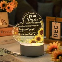 Jetec Friend Gifts For Women Friends Christian Birthday Religious Gift Night Light Inspirational Led Light For Birthday Holiday Lamp To My Bestie Gifts Table Decor (Flower)