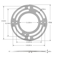 Gnolak 2 Pack Light Fixture Mounting Bracket Heavy Duty 50 Lb Rated 4 Inches Diameter Round Universal Light Crossbar With Groun