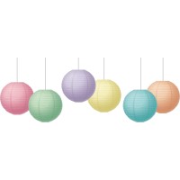 PASTEL POP 8IN HANGING PAPR LANTERN