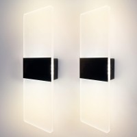 Homdec 2Pack Rv Led Wall Sconce With Switch 12Volts Rv Interior Vanity Light Fixture With Acrylic Lens Led Bedside Light For R