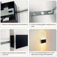 Homdec 2Pack Rv Led Wall Sconce With Switch 12Volts Rv Interior Vanity Light Fixture With Acrylic Lens Led Bedside Light For R