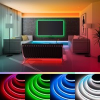 Btflighting Fcob Cob Led Strip Rgbw 4000K Flexible High Density Uniform Light 896Ledm 164Ft Dc24V 12Mm Width Color Changing L