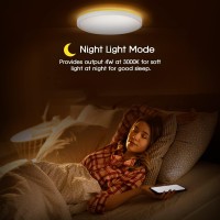 Roomratv Led Flush Mount Ceiling Light With Nightlight - 12