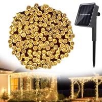 Sukesou Outdoor Solar String Lights 200Led 72Ft Solar Lights Outdoor Waterproof 8 Modes Fairy Lights Solar Powered For Outside Garden Fence Patio Wedding Party Decor (Warm White)