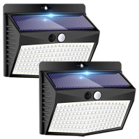 Solar Outdoor Lights, [138 Led/2 Packs] Solar Motion Sensor Security Lights With 3 Lighting Modes Wireless Solar Wall Lights Waterproof Solar Powered Lights For Garden Fence Yard Deck Garage