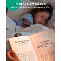 Edishine Book Light For Reading At Night In Bed Portable Clipon Lamp 3 Color Modes Stepless Dimmable Eye Care Led Usb Rech