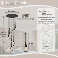 Ykolupty 120 Bubble Crystal Raindrop Chandeliers 16Lights Black Long Staircase Chandeliers Foyer High Ceiling Chandeliers Lof