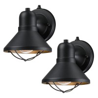 Arpenter Dusk To Dawn Outdoor Wall Light Fixtures,Black Barn Light With Photocell Sensor, Exterior 2-Pack Wall Sconce In Powder Coated Finish For Front Porch, House, Garage