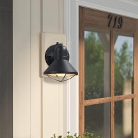 Arpenter Dusk To Dawn Outdoor Wall Light Fixtures,Black Barn Light With Photocell Sensor, Exterior 2-Pack Wall Sconce In Powder Coated Finish For Front Porch, House, Garage