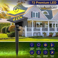 Lotmos Solar Spot Lights Outdoor 10 Pack72 Led3 Modes 2In1 Solar Landscape Spotlights Auto Onoff Ip67 Waterproof Solar