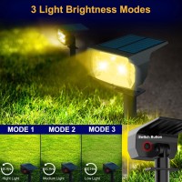 Lotmos Solar Spot Lights Outdoor 10 Pack72 Led3 Modes 2In1 Solar Landscape Spotlights Auto Onoff Ip67 Waterproof Solar