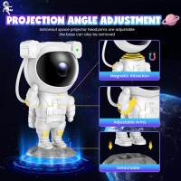 Flewken Star Projector Galaxy Night Light Astronaut Space Starry Nebula Ceiling Led Lamp With Timer And Remote Kids Room Dec