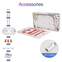 Tanlux Red Exit Sign Led Emergency Exit Light With Battery Backup Ul Listed Ac 120277V Exit Signs With Emergency Lights Co