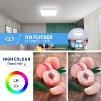 Delipop Flush Mount Ceiling Light 12 Inch 24W Ultra Thin Square Led Ceiling Light 6500K Cool White Low Profile Light Fixture F