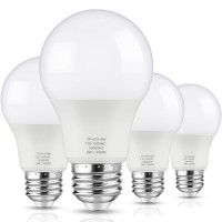 Maylaywood A19 Led Light Bulbs, 60 Watt Equivalent Led Bulbs, Soft White 3000K, 800 Lumens, E26 Standard Base, Non-Dimmable, 9W Bright White Led Bulbs For Bedroom Living Room Home Office, 4-Pack