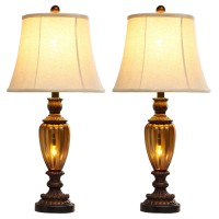 Roriano Set Of 2 Farmhouse Table Lamps For Living Room, 26.5