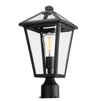 Luminzone Outdoor Post Lights Fixtures Lamp Post Light Fixture Black Finish Waterproof And Antirust Aluminum Pillar Outside L