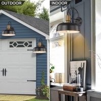 Luminzone Outdoor Barn Light Gooseneck Barn Light Farmhouse Exterior Wall Mount Light Vintage Wall Lighting Fixture Industrial