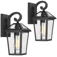 Luminzone Outdoor Light Fixtures Wall Mount Waterproof Exterior Wall Lanterns With Glass Outside Wall Sconces Front Porch Lig