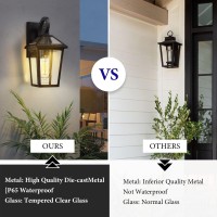 Luminzone Outdoor Light Fixtures Wall Mount Waterproof Exterior Wall Lanterns With Glass Outside Wall Sconces Front Porch Lig