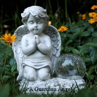 Foreby Angel Decor Praying Cherubs Statue Garden Decor Angel Garden Figurines Outdoor Decoration Baby Angel Garden Statue With