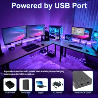 Ygstech 164Ft Uv Black Light Led Strip 3528 385Nm400Nm Usb Uv Light Strip Nonwaterproof Blacklight Strip With Battery Box