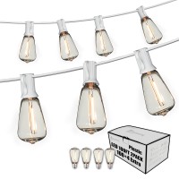 Damaing Outdoor String Lights 200Ft Waterproof,Patio String Lights For Outside With Shatterproof 104 Edison Led Bulbs,Vintage Dimmable Hanging Lights For Christmas,Wedding,2 Pack 