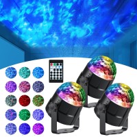 3 Pcs Water Light Projector Ocean Wave Projector Outdoor Water Effect Night Light Projector 15 Colors Led Waterproof With Remote