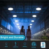 Upgrade 6Pack 200W Led High Bay Light For Barnshop 5000K High Bay Led Light Plug And Play Commercial Bay Lighting For Warehou