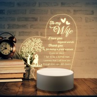 Beaugift Mother'S Day Gifts For Wife Night Light, Birthday Gifts For Wife From Husband, Wife Birthday Gifts Ideas Romantic Gifts For Anniversary, Wedding Gifts For Wife, Presents For The Wife