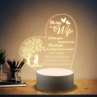 Beaugift Mother'S Day Gifts For Wife Night Light, Birthday Gifts For Wife From Husband, Wife Birthday Gifts Ideas Romantic Gifts For Anniversary, Wedding Gifts For Wife, Presents For The Wife