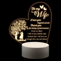 Beaugift Mother'S Day Gifts For Wife Night Light, Birthday Gifts For Wife From Husband, Wife Birthday Gifts Ideas Romantic Gifts For Anniversary, Wedding Gifts For Wife, Presents For The Wife