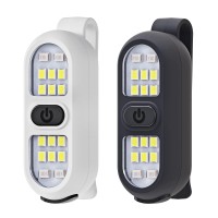 2 Pack Clip On Flashlights, Running Light For Runners Rechargeable Safety Lights For Walking At Night Hands Free Flashlight Portable Led Work Light Warning Flashing Camping Hiking Walking Dog White