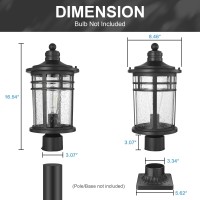 Darkaway Large Outdoor Post Lights Lamp Posts Outdoor Lighting 17Inch Aluminum Post Lights Waterproof Outdoor Light Fixtures Wi