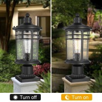 Darkaway Large Outdoor Post Lights Lamp Posts Outdoor Lighting 17Inch Aluminum Post Lights Waterproof Outdoor Light Fixtures Wi