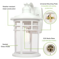 Darkaway Large Outdoor Porch Lights Wall Mount 15Inch Outdoor Wall Sconces With Seeded Glass Waterproof Exterior Lights For Pat