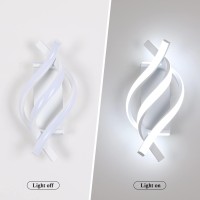 Delipop Wall Sconces Spiral Modern Led Wall Sconce Lighting 6500K Cool White Indoor Wall Light Acrylic Led Wall Lamp For Bedr