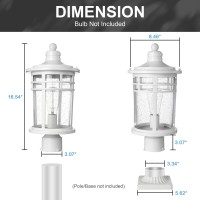 Darkaway Outdoor Post Lights Lamp Posts Outdoor Lighting 17Inch Large Waterproof Aluminum Post Lights Outdoor Light Fixtures Wi