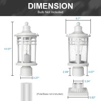 Darkaway Outdoor Post Lights Lamp Posts Outdoor Lighting Waterproof Aluminum Post Lights Outdoor Light Fixtures With Glass Lig