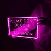 Planzo Please Dont Do Coke In The Bathroom Pink Led Neon Sign Home Bedroom Bathroom Game Room Bar Store Wall Art Decor Sign Bir