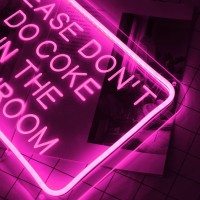 Planzo Please Dont Do Coke In The Bathroom Pink Led Neon Sign Home Bedroom Bathroom Game Room Bar Store Wall Art Decor Sign Bir