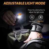 Roytoa Mini Flashlight Rechargeable Flashlights 300 Lumens Pocket Edc Flashlight With Magnetic Base Small Handheld Flashlight W