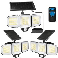 Ceotis Solar Outdoor Lights, 243 Led 3500Lm Motion Sensor Lights, Ip65 Waterproof 270Ͽ