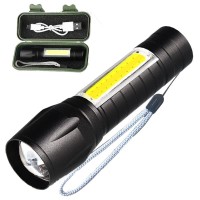 Led Flashlight Rechargeable Usb Mini Torch Light, Ultra Brightest Small Flash Light Handheld Pocket Compact Portable Tiny Lamp With Side Lantern, High Powered Tactical Travel Flashlights 1 Pack