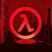 Abchat Half Life Logo Night Lamp For Game Room Decoration Cool Event Prize Of Game Store Color Changing Led Night Light Gift For Him